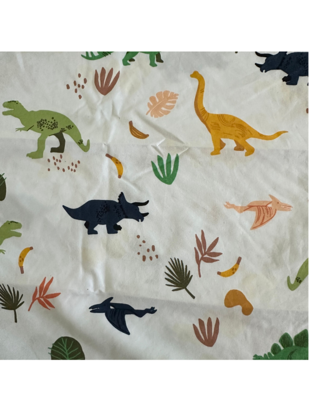Pillowfort Kids Twin Dinosaur Sheet Set Fitted & Flat White Green - Picture 3 of 7
